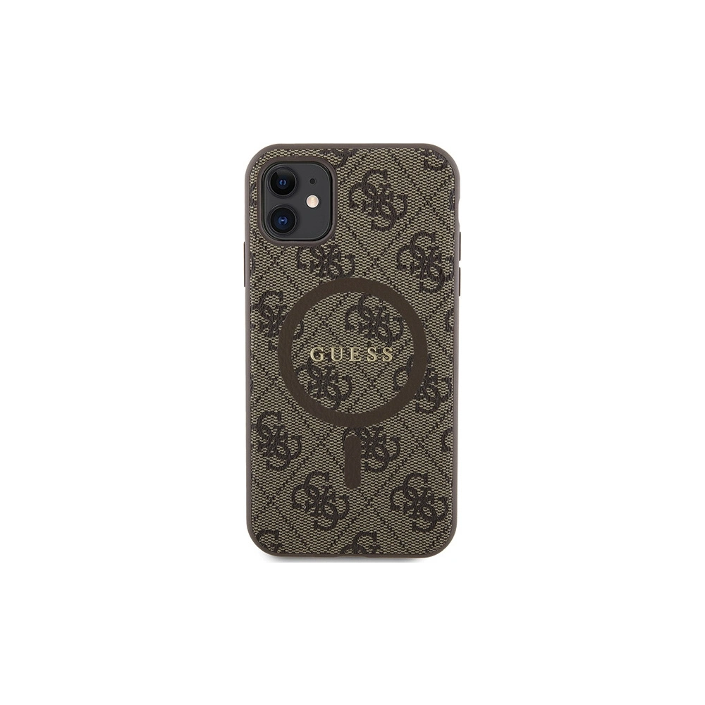 Hurtownia GSM - Etui Guess GUHMN61G4GFRW Apple iPhone 11 / XR hardcase 4G Collection Leather Metal Logo MagSafe hnědý/brown - GUE3207 - {ean13} - Hurt