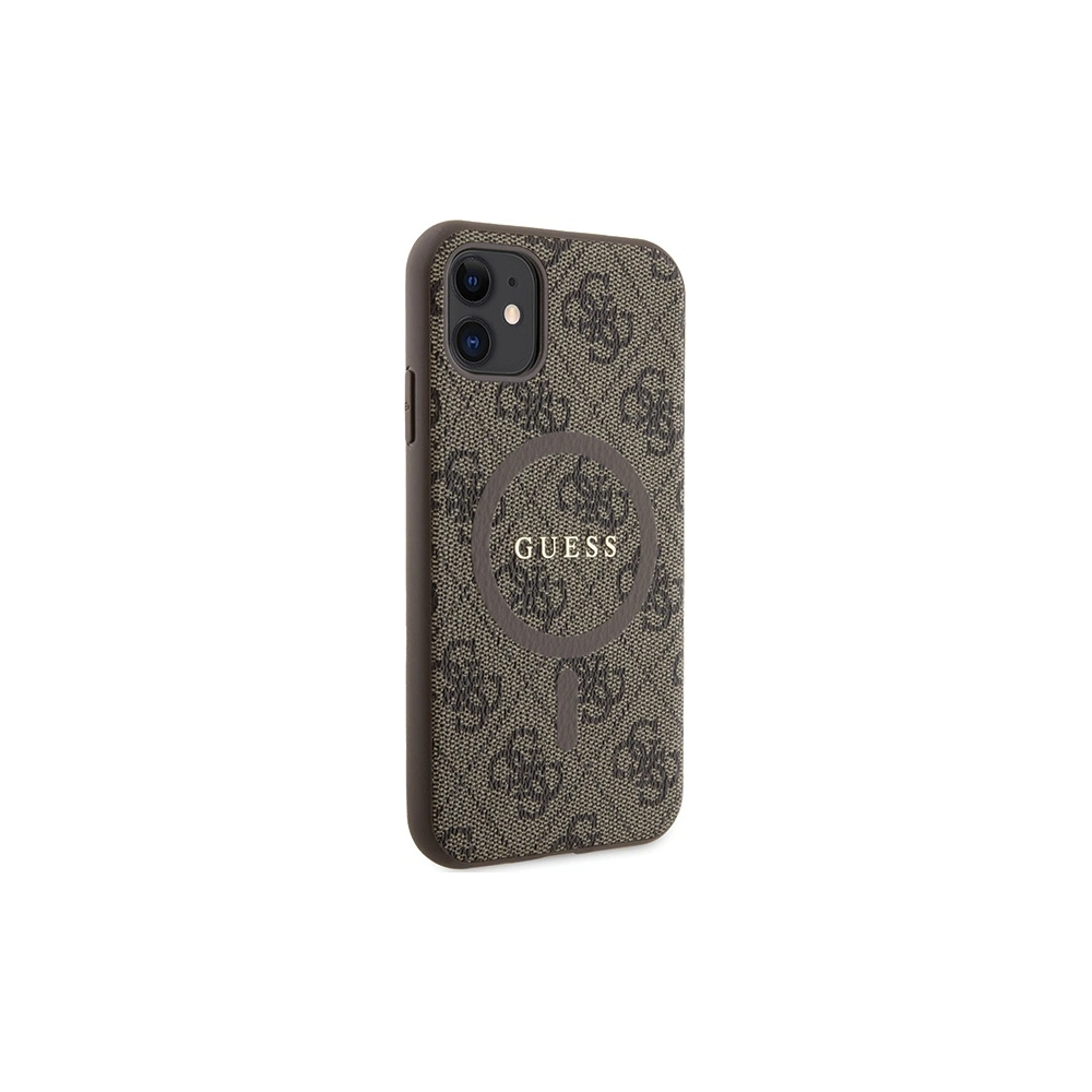 Hurtownia GSM - Case Guess GUHMN61G4GFRW Apple iPhone 11 / XR Hardcase 4G Collection Leder Metall-Logo MagSafe braun/brown - GUE3207 - {ean13} - Hurt