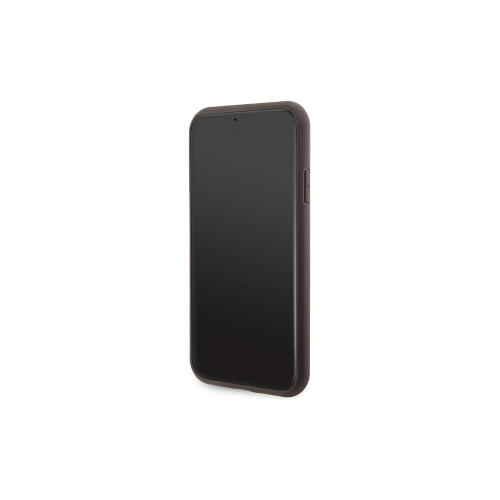 Hurtownia GSM - Etui Guess GUHMN61G4GFRW Apple iPhone 11 / XR keménytok 4G Kollekció Bőr Fém Logo MagSafe barna/brown - GUE3207 - {ean13} - Hurt