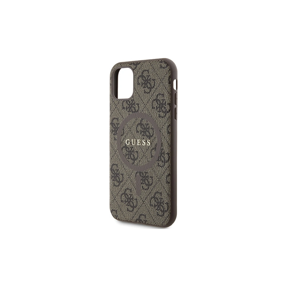 Hurtownia GSM - Case Guess GUHMN61G4GFRW Apple iPhone 11 / XR Hardcase 4G Collection Leder Metall-Logo MagSafe braun/brown - GUE3207 - {ean13} - Hurt