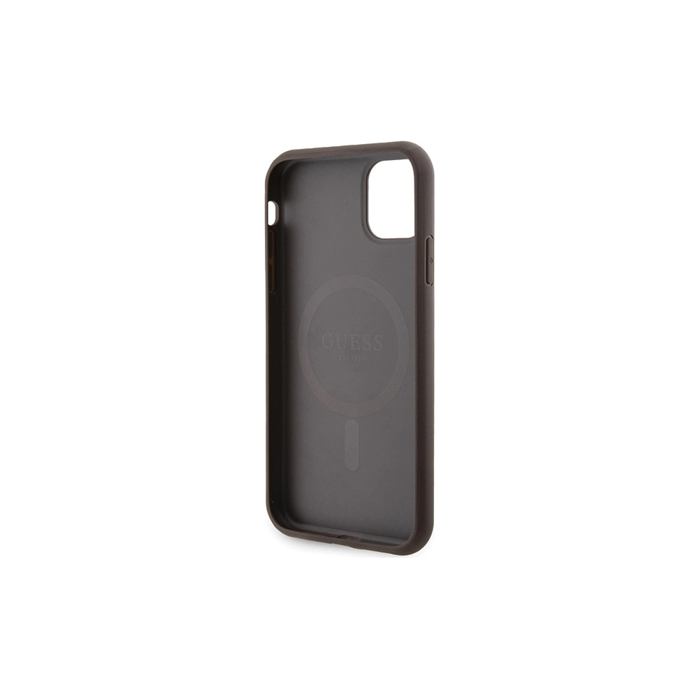 Hurtownia GSM - Case Guess GUHMN61G4GFRW Apple iPhone 11 / XR Hardcase 4G Collection Leder Metall-Logo MagSafe braun/brown - GUE3207 - {ean13} - Hurt