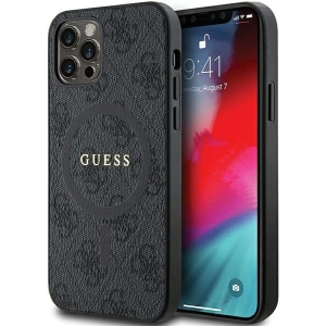 Hurtownia GSM - Etui Guess GUHMP12MG4GFRK Apple iPhone 12 / 12 Pro hardcase 4G Collection Leather Metal Logo MagSafe černý/black - GUE3208 - {ean13} - Hurt