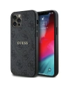 Etui Guess GUHMP12MG4GFRK Apple iPhone 12 / 12 Pro hardcase 4G Collection Leather Metal Logo MagSafe černý/black