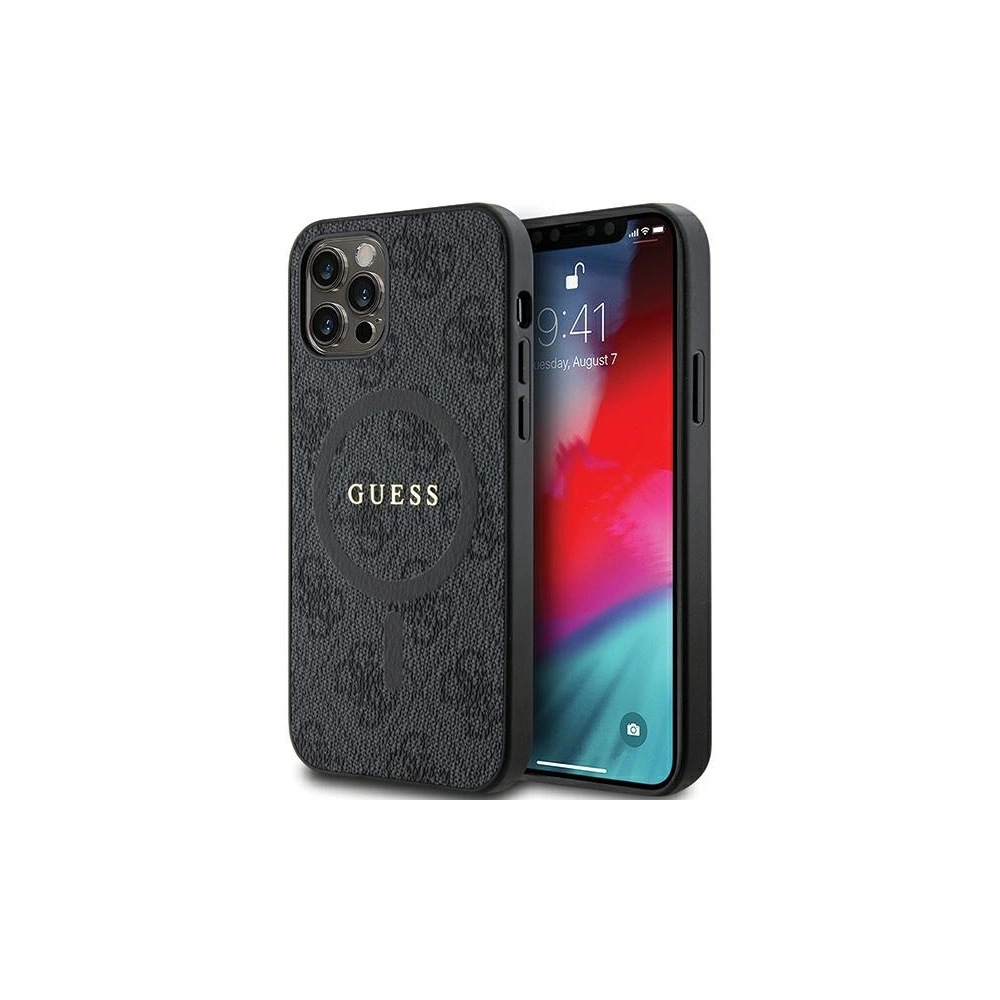 Hurtownia GSM - Etui Guess GUHMP12MG4GFRK Apple iPhone 12 / 12 Pro hardcase 4G Collection Leather Metal Logo MagSafe fekete/black - GUE3208 - {ean13} - Hurt