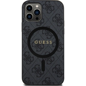 Hurtownia GSM - Etui Guess GUHMP12MG4GFRK Apple iPhone 12 / 12 Pro hardcase 4G Collection Leather Metal Logo MagSafe negru/black - GUE3208 - {ean13} - Hurt