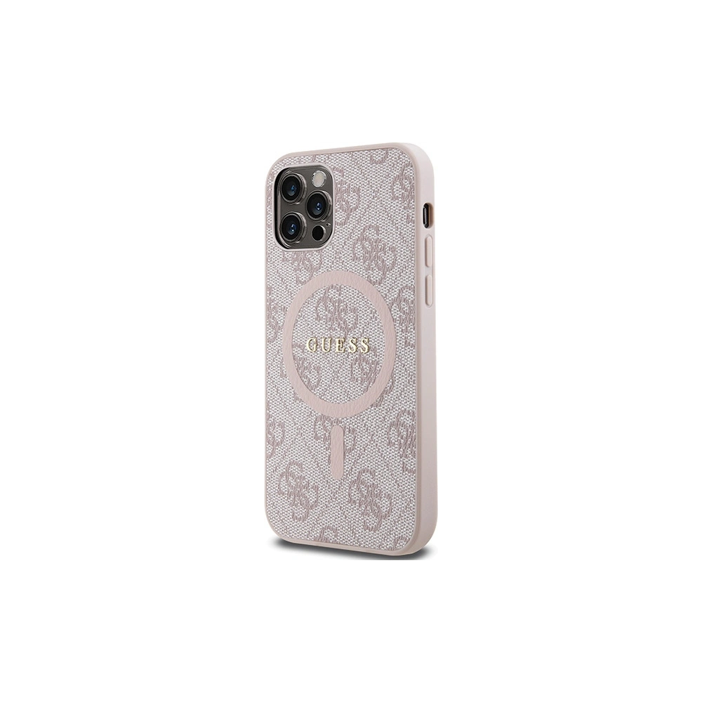 Hurtownia GSM - Etui Guess GUHMP12MG4GFRP Apple iPhone 12 / 12 Pro hardcase 4G Collection Leather Metal Logo MagSafe růžový/pink - GUE3209 - {ean13} - Hurt