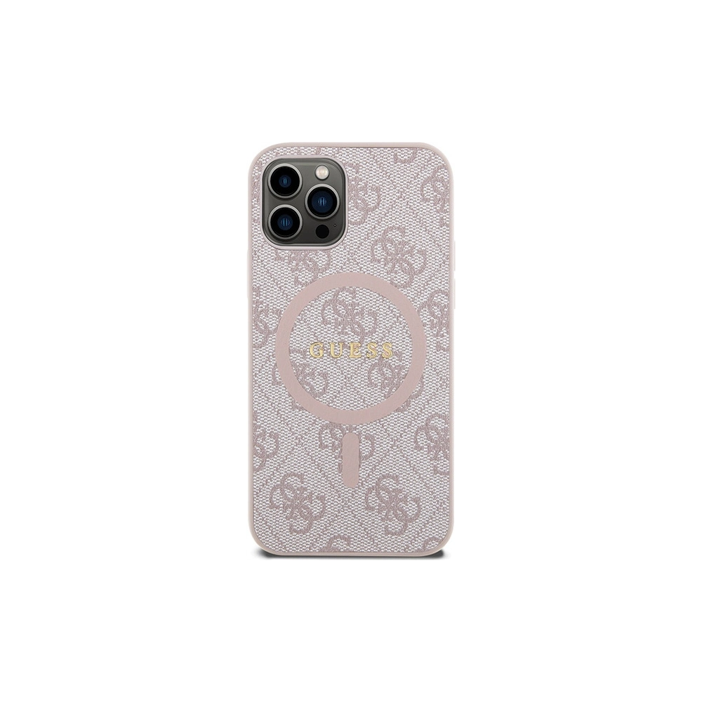 Hurtownia GSM - Etui Guess GUHMP12MG4GFRP Apple iPhone 12 / 12 Pro hardcase 4G Collection Leather Metal Logo MagSafe růžový/pink - GUE3209 - {ean13} - Hurt