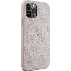 Hurtownia GSM - Etui Guess GUHMP12MG4GFRP Apple iPhone 12 / 12 Pro hardcase 4G Collection Leather Metal Logo MagSafe růžový/pink - GUE3209 - {ean13} - Hurt