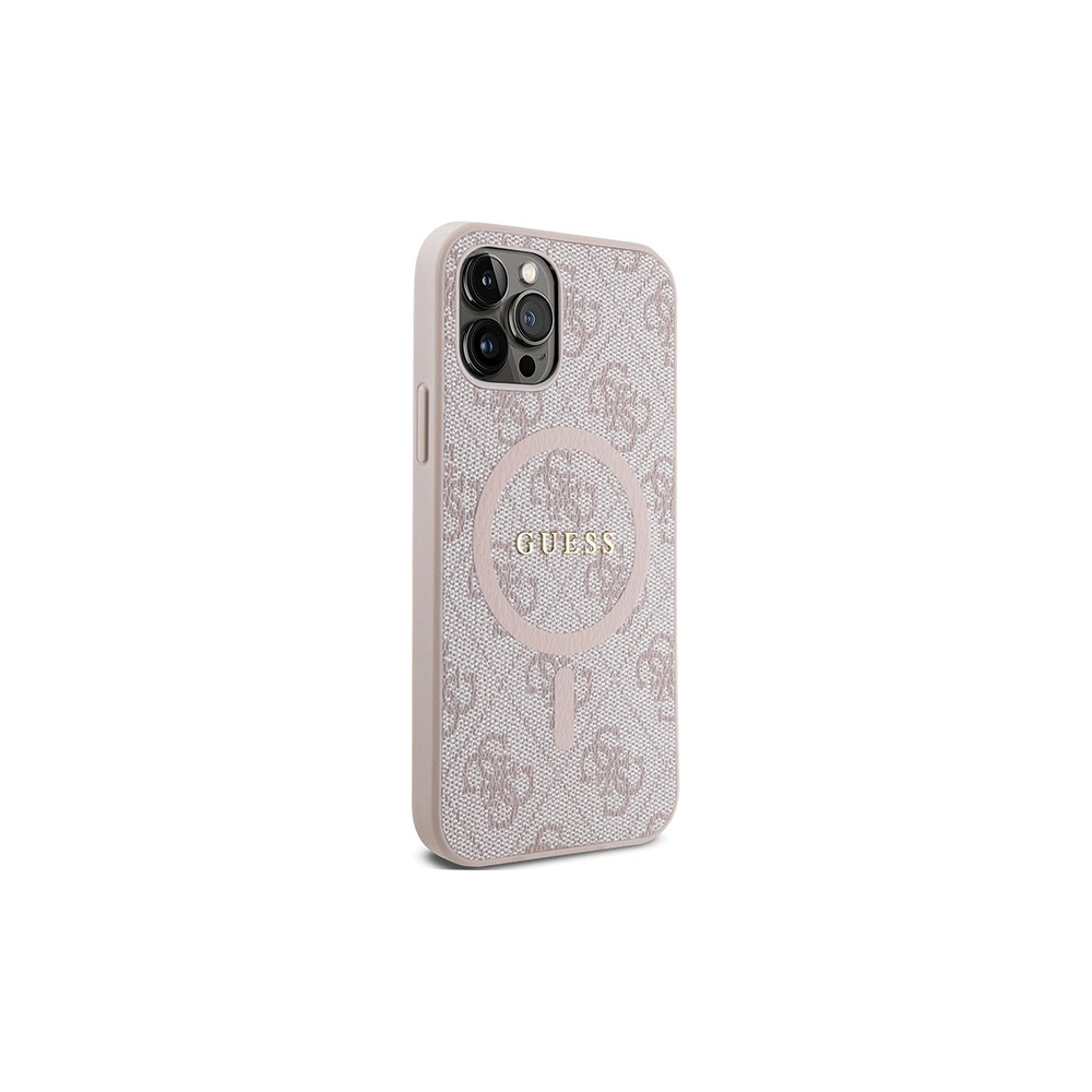 Hurtownia GSM - Etui Guess GUHMP12MG4GFRP Apple iPhone 12 / 12 Pro hardcase 4G Collection Leather Metal Logo MagSafe růžový/pink - GUE3209 - {ean13} - Hurt