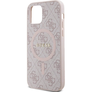 Hurtownia GSM - Etui Guess GUHMP12MG4GFRP Apple iPhone 12 / 12 Pro hardcase 4G Collection Leather Metal Logo MagSafe růžový/pink - GUE3209 - {ean13} - Hurt