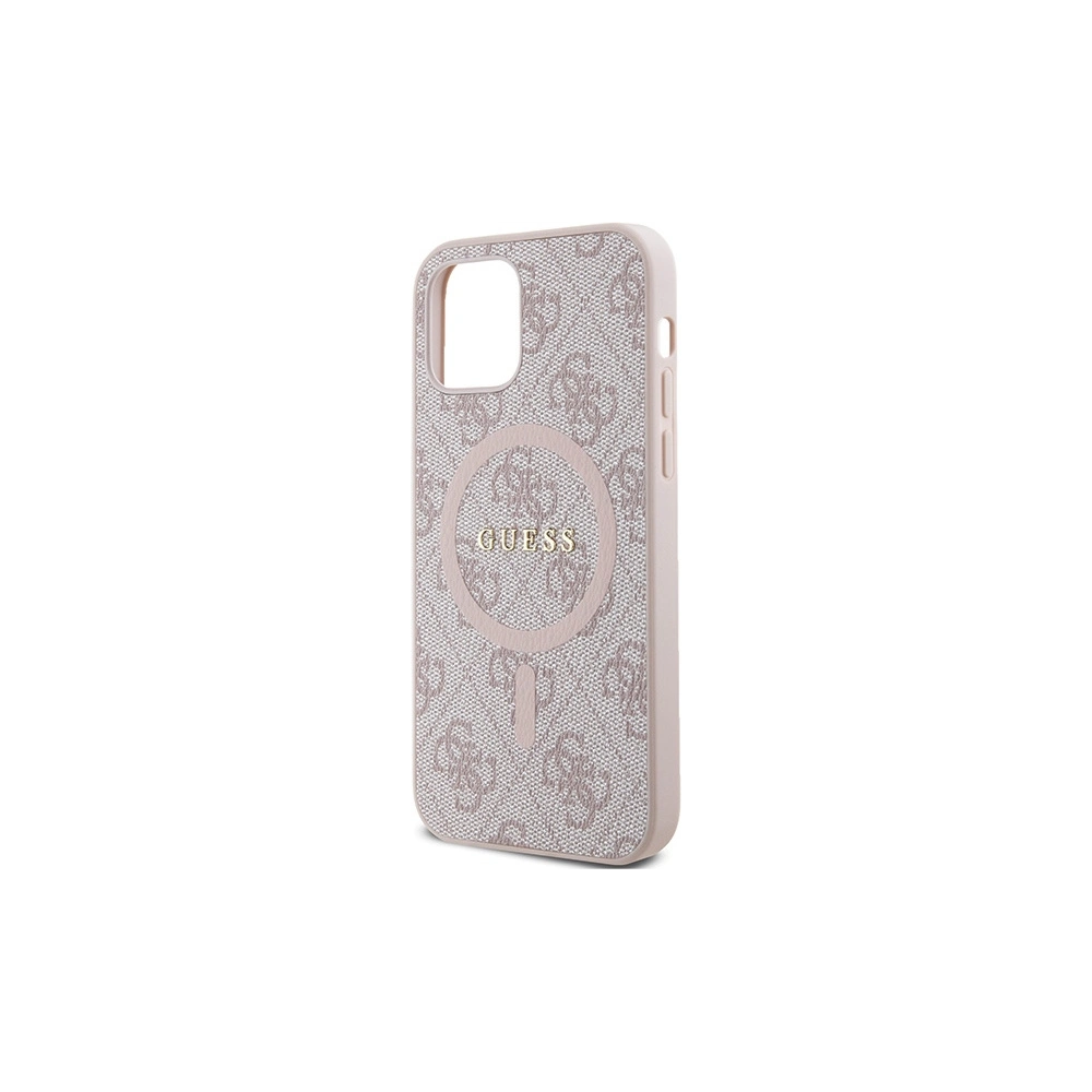 Hurtownia GSM - Etui Guess GUHMP12MG4GFRP Apple iPhone 12 / 12 Pro hardcase 4G Collection Leather Metal Logo MagSafe růžový/pink - GUE3209 - {ean13} - Hurt