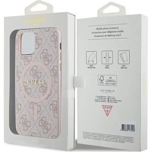 Hurtownia GSM - Etui Guess GUHMP12MG4GFRP Apple iPhone 12 / 12 Pro hardcase 4G Collection Leather Metal Logo MagSafe růžový/pink - GUE3209 - {ean13} - Hurt