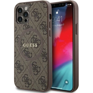 Hurtownia GSM - Etui Guess GUHMP12MG4GFRW Apple iPhone 12 / 12 Pro hardcase 4G Collection Leather Metal Logo MagSafe hnědý/brown - GUE3210 - {ean13} - Hurt