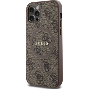 Hurtownia GSM - Etui Guess GUHMP12MG4GFRW Apple iPhone 12 / 12 Pro hardcase 4G Collection Leather Metal Logo MagSafe hnědý/brown - GUE3210 - {ean13} - Hurt