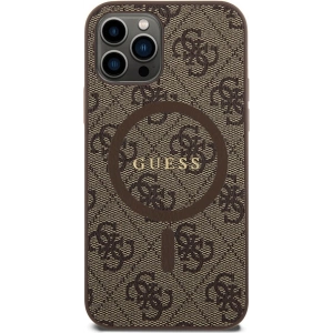 Hurtownia GSM - Etui Guess GUHMP12MG4GFRW Apple iPhone 12 / 12 Pro hardcase 4G Collection Leather Metal Logo MagSafe hnědý/brown - GUE3210 - {ean13} - Hurt