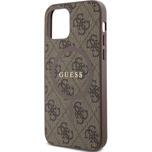 Hurtownia GSM - Etui Guess GUHMP12MG4GFRW Apple iPhone 12 / 12 Pro hardcase 4G Collection Leather Metal Logo MagSafe hnědý/brown - GUE3210 - {ean13} - Hurt