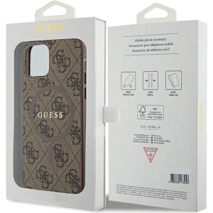 Hurtownia GSM - Etui Guess GUHMP12MG4GFRW Apple iPhone 12 / 12 Pro hardcase 4G Collection Leather Metal Logo MagSafe hnědý/brown - GUE3210 - {ean13} - Hurt