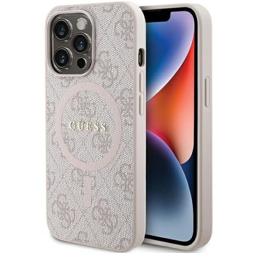 Hurtownia Guess - 3666339226688 - GUE3212 - Etui Guess GUHMP13LG4GFRP Apple iPhone 13 / 13 Pro hardcase 4G Collection Leather Metal Logo MagSafe różowy/pink - B2B homescreen