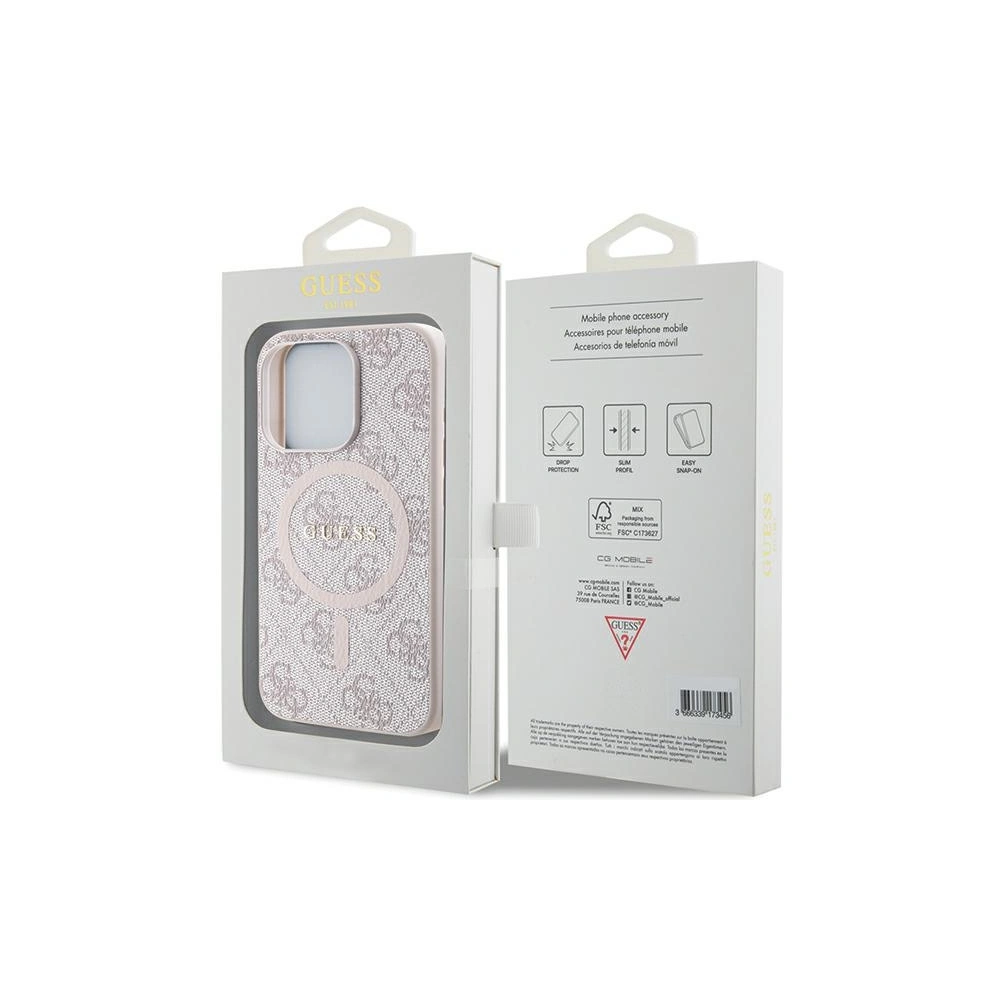 Hurtownia GSM - Etui Guess GUHMP13LG4GFRP Apple iPhone 13 / 13 Pro hardcase 4G Collection Leather Metal Logo MagSafe roz/pink - GUE3212 - {ean13} - Hurt
