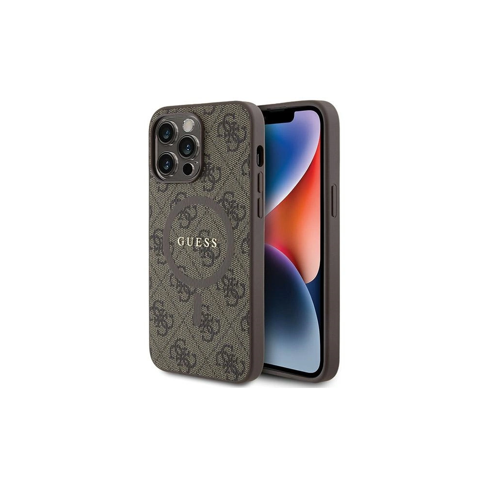 Hurtownia GSM - Case Guess GUHMP13LG4GFRW Apple iPhone 13 / 13 Pro Hardcase 4G Collection Leder Metall-Logo MagSafe braun/brown - GUE3213 - {ean13} - Hurt