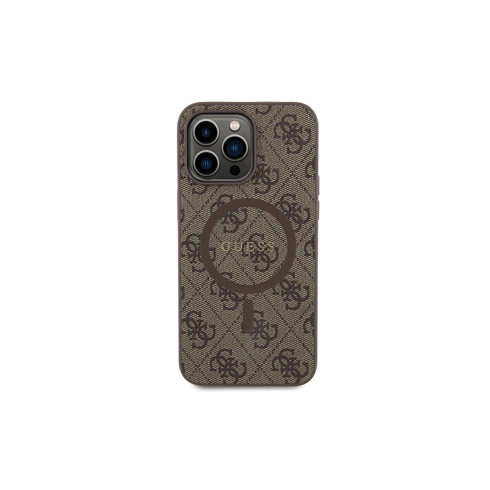 Hurtownia GSM - Case Guess GUHMP13LG4GFRW Apple iPhone 13 / 13 Pro Hardcase 4G Collection Leder Metall-Logo MagSafe braun/brown - GUE3213 - {ean13} - Hurt