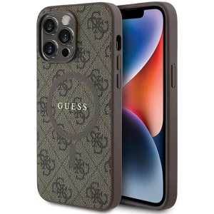 Hurtownia GSM - Etui Guess GUHMP13XG4GFRW Apple iPhone 13 Pro Max hardcase 4G Collection Leather Metal Logo MagSafe hnědý/brown - GUE3216 - {ean13} - Hurt