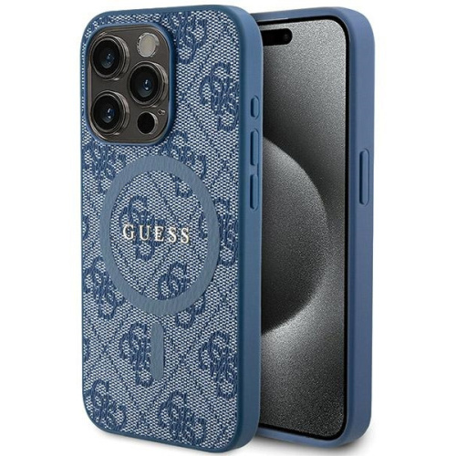 Hurtownia Guess - 3666339226589 - GUE3217 - Etui Guess GUHMP14LG4GFRB Apple iPhone 14 Pro hardcase 4G Collection Leather Metal Logo MagSafe niebieskie/blue - B2B homescreen