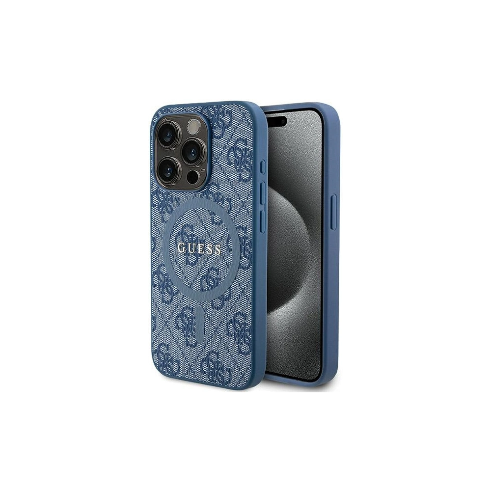 Hurtownia GSM - Etui Guess GUHMP14LG4GFRB Apple iPhone 14 Pro hardcase 4G Collection Leather Metal Logo MagSafe albastre/blue - GUE3217 - {ean13} - Hurt