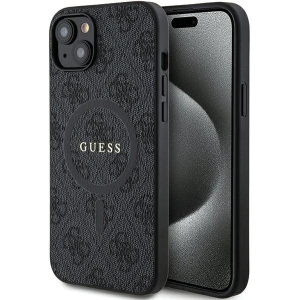 Etui Guess GUHMP14SG4GFRK Apple iPhone 14 / 15 hardcase 4G Collection Leather Metal Logo MagSafe czarne/black