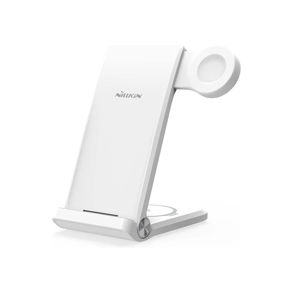 Hurtownia GSM - Indukční nabíječka 3w1 Nillkin PowerTrio 3-v-1 bezdrátové nabíjení s vyměnitelnými moduly pro nabíjení hodinek. - NLK1431 - {ean13} - Hurt