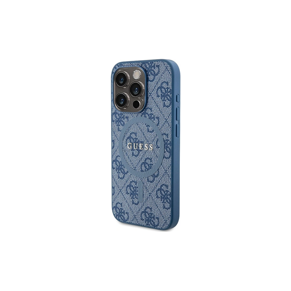 Hurtownia GSM - Etui Guess GUHMP15LG4GFRB Apple iPhone 15 Pro hardcase 4G Collection Leather Metal Logo MagSafe modrý/blue - GUE3228 - {ean13} - Hurt