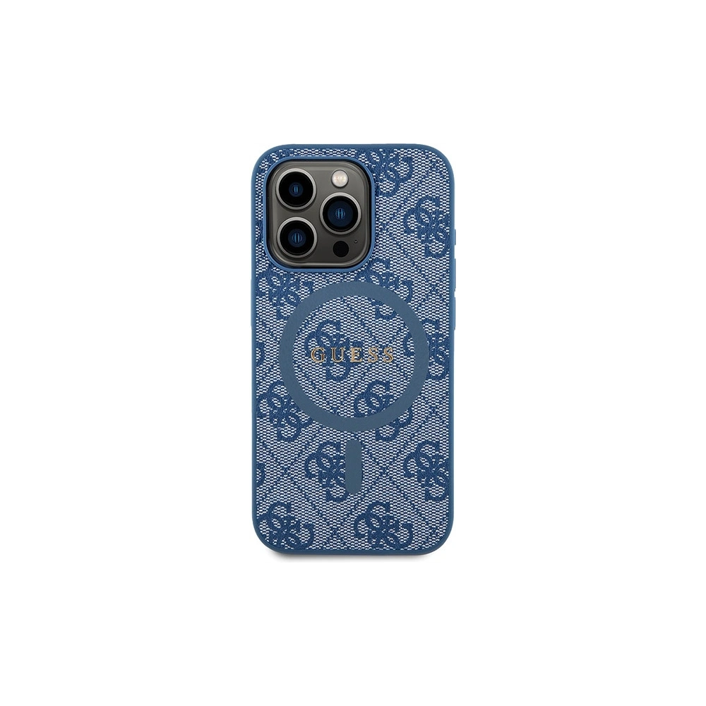 Hurtownia GSM - Etui Guess GUHMP15LG4GFRB Apple iPhone 15 Pro hardcase 4G Collection Leather Metal Logo MagSafe modrý/blue - GUE3228 - {ean13} - Hurt