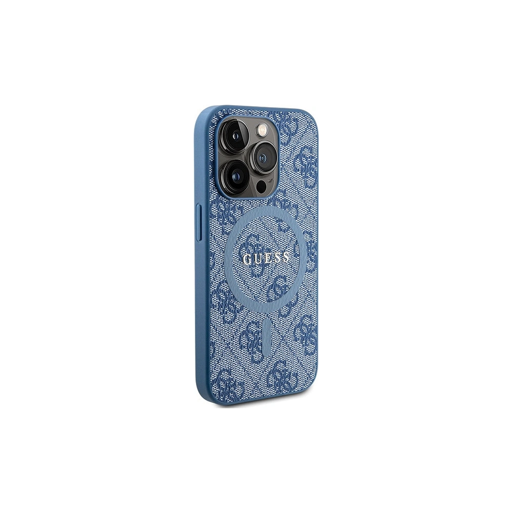 Hurtownia GSM - Etui Guess GUHMP15LG4GFRB Apple iPhone 15 Pro hardcase 4G Collection Leather Metal Logo MagSafe modrý/blue - GUE3228 - {ean13} - Hurt