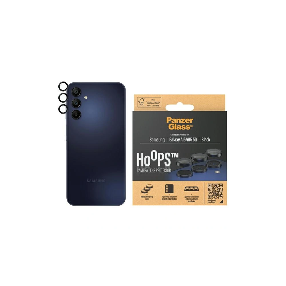 Hurtownia GSM - Sticlă pentru obiectivul aparatului PanzerGlass Hoops Camera Samsung Galaxy A15 4G / A15 5G negru/black - PZG589 - {ean13} - Hurt