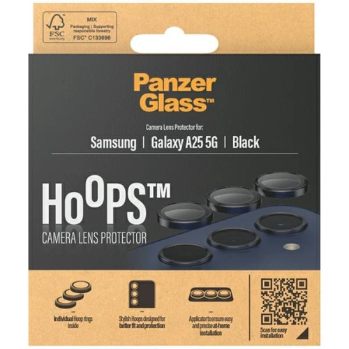 Szkło na obiektyw aparatu PanzerGlass Hoops Camera Samsung Galaxy A25 5G czarny/black