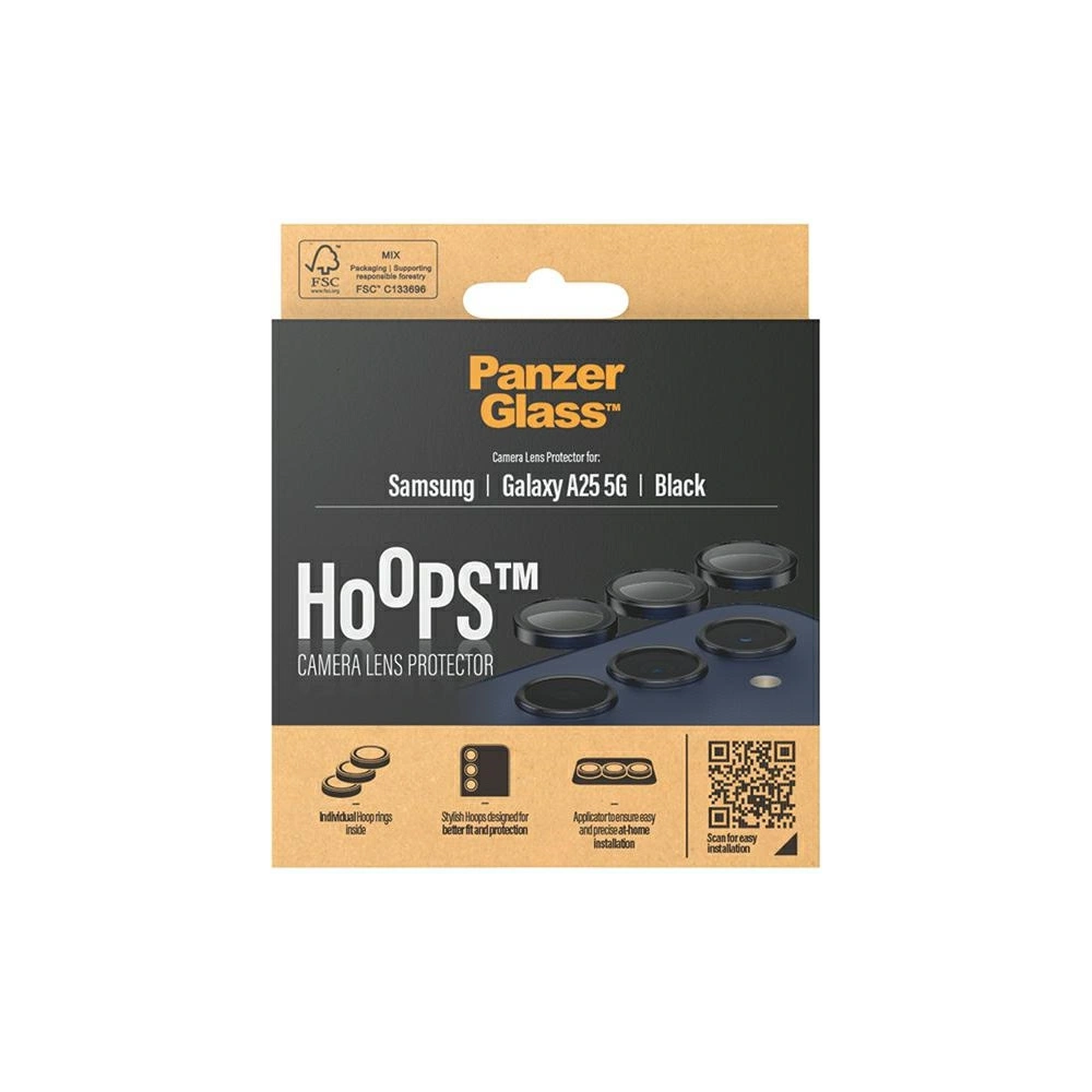 Hurtownia GSM - Sticlă pentru obiectivul aparatului PanzerGlass Hoops Camera Samsung Galaxy A25 5G negru/black - PZG590 - {ean13} - Hurt