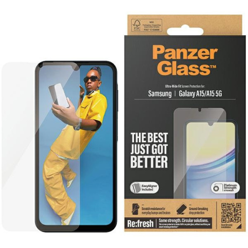 PanzerGlass Distributor - 5711724073496 - PZG592 - PanzerGlass Ultra-Wide Fit Samsung Galaxy A15 4G / A15 5G Screen Protection - B2B homescreen
