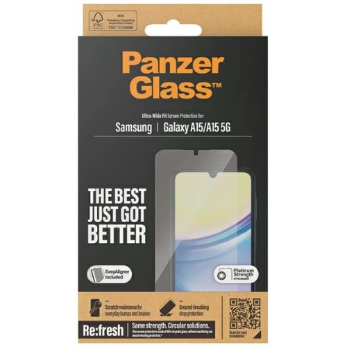 Szkło hartowane PanzerGlass Ultra-Wide Fit Samsung Galaxy A15 4G / A15 5G Screen Protection