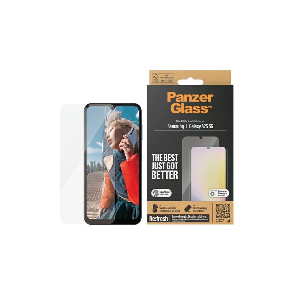 Hurtownia GSM - Szkło hartowane PanzerGlass Ultra-Wide Fit Samsung Galaxy A25 5G 5G Screen Protection - PZG593 - {ean13} - Hurt