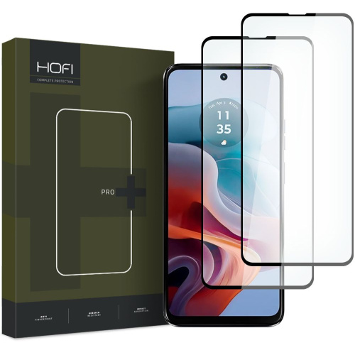 Hofi Distributor - 5906203691425 - HOFI461 - Hofi Glass Pro+ Motorola Moto G34 5G Black [2 PACK] - B2B homescreen