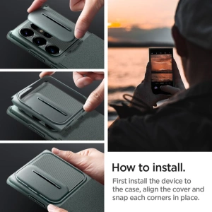 Hurtownia GSM - Case Spigen Optik Armor Samsung Galaxy S24 Ultra Abyss Green - SPN3333 - {ean13} - Hurt