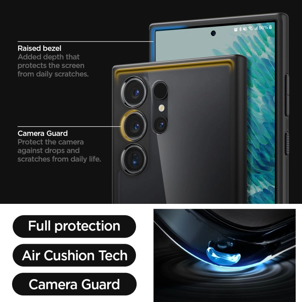 Hurtownia GSM - Case Spigen Ultra Hybrid Samsung Galaxy S24 Ultra Frost Black - SPN3334 - {ean13} - Hurt