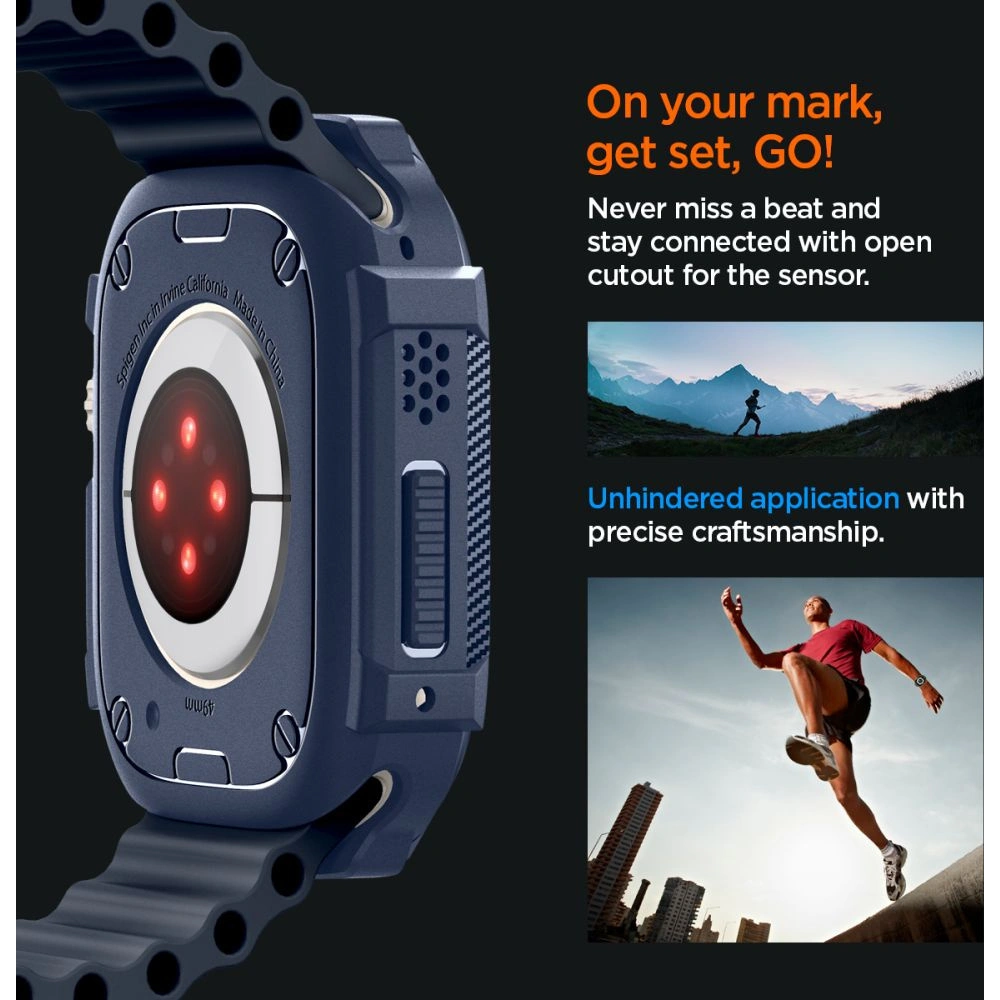 Hurtownia GSM - Etui Spigen Rugged Armor Apple Watch Ultra 1/2 49mm Námořnická modř - SPN3337 - {ean13} - Hurt