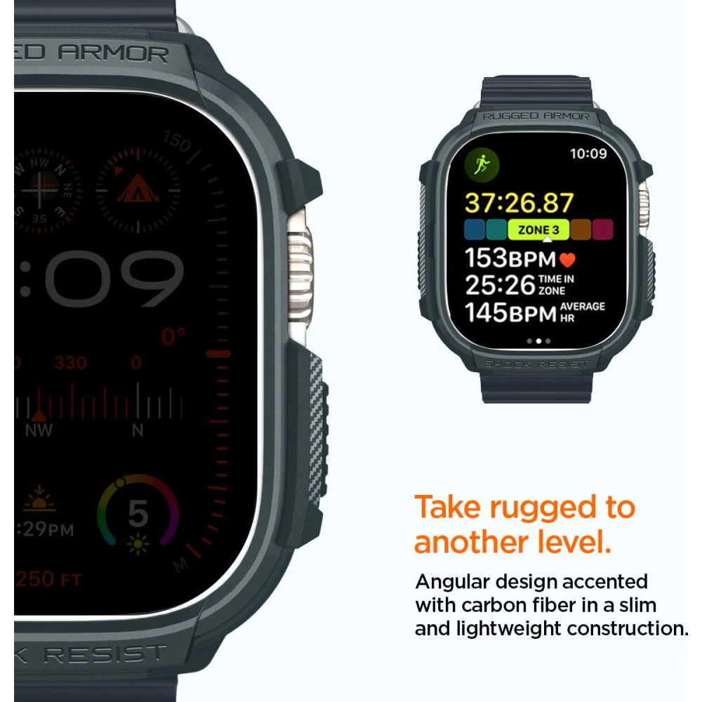 Wholesale Case Spigen Rugged Armor Apple Watch Ultra 1/2 49mm Abyss Green - SPN3338 - {ean13} - Hurt
