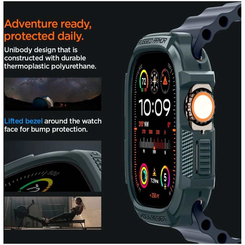 Wholesale Case Spigen Rugged Armor Apple Watch Ultra 1/2 49mm Abyss Green - SPN3338 - {ean13} - Hurt