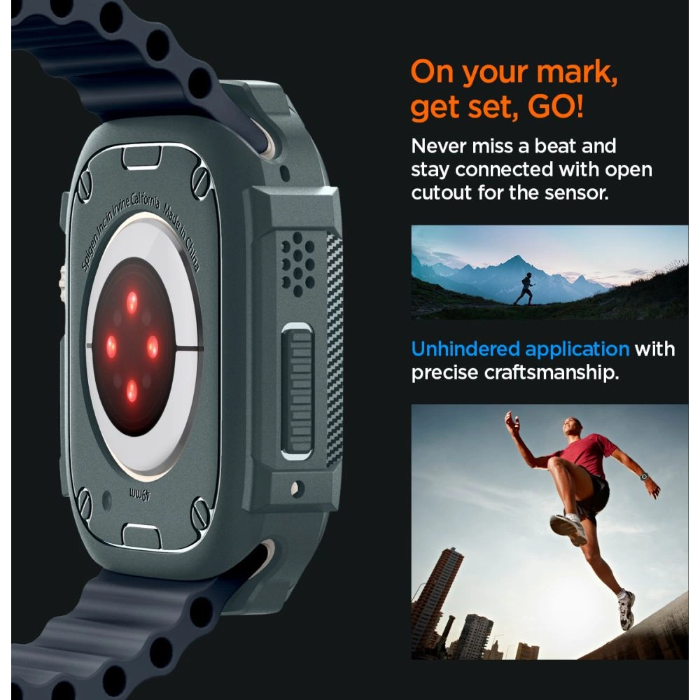 Wholesale Case Spigen Rugged Armor Apple Watch Ultra 1/2 49mm Abyss Green - SPN3338 - {ean13} - Hurt