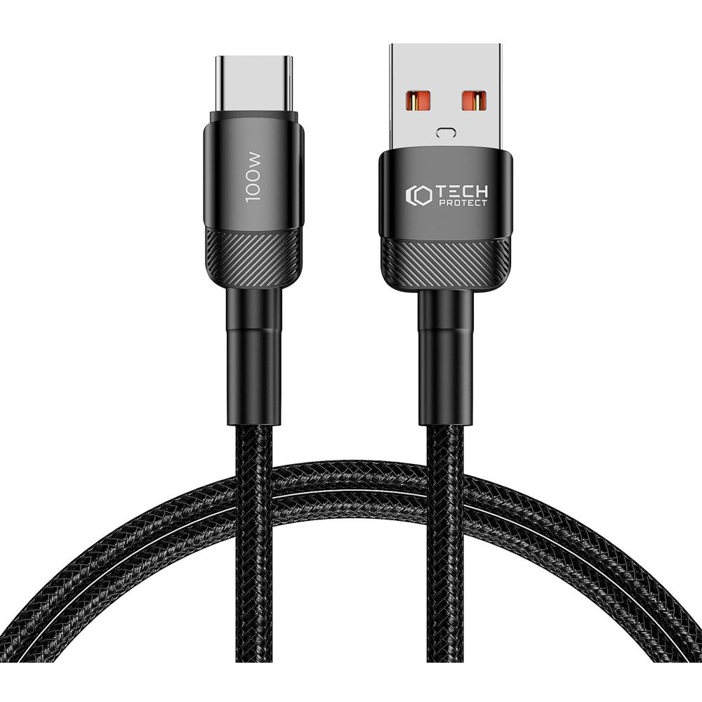 Hurtownia GSM - Kabel Tech-Protect Ultraboost Evo USB-A / USB-C 100W 5A 100cm Černý - THP2601 - {ean13} - Hurt
