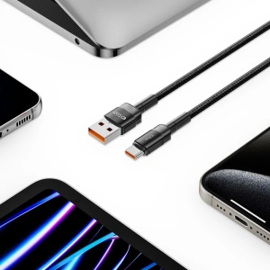 Hurtownia GSM - Kabel Tech-Protect Ultraboost Evo USB-A / USB-C 100W 5A 100cm Black - THP2601 - {ean13} - Hurt