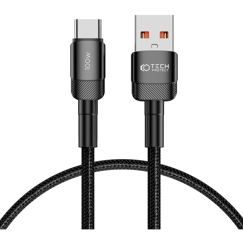 Hurtownia GSM - Cablul Tech-Protect Ultraboost Evo USB-A / USB-C 100W 5A 25cm Negru - THP2602 - {ean13} - Hurt