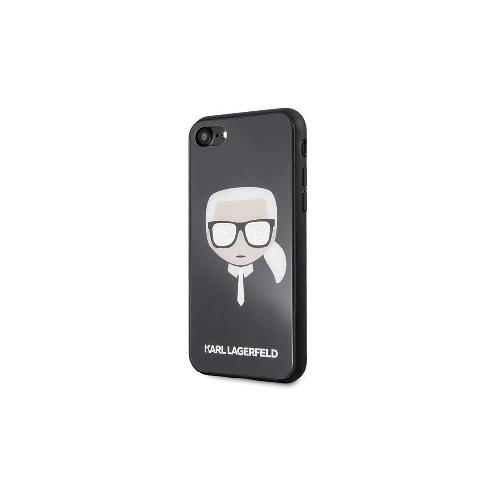 Hurtownia GSM - Karl Lagerfeld KLHCI8DLHBK Apple iPhone SE 2022/SE 2020/8/7 czarny/black Iconic Glitter Karl`s Head - KLD067BLK - {ean13} - Hurt